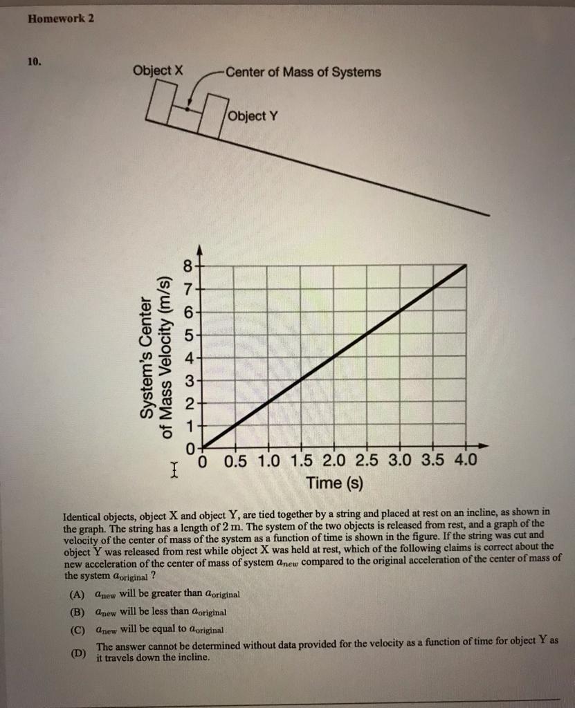 Ap Test Bookle Homework A Bowling Pin Is Thrown Vertically Upward