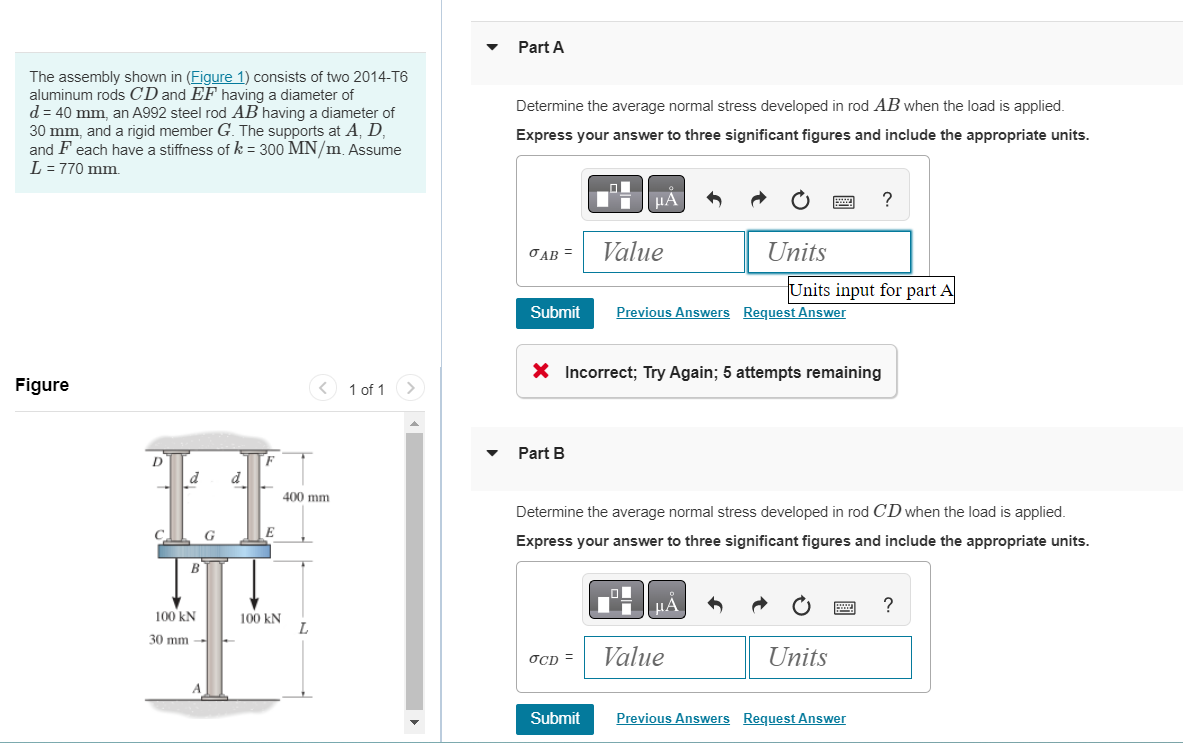 The Assembly Shown In Quad Consists Of Two 2014t6 Aluminum Rods C D And