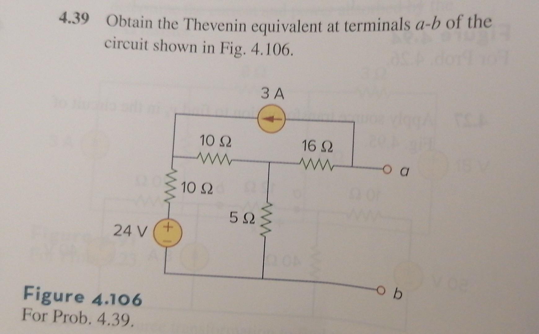 Obtain The Thevenin Equivalent At Terminals Ab Of The Circuit Shown