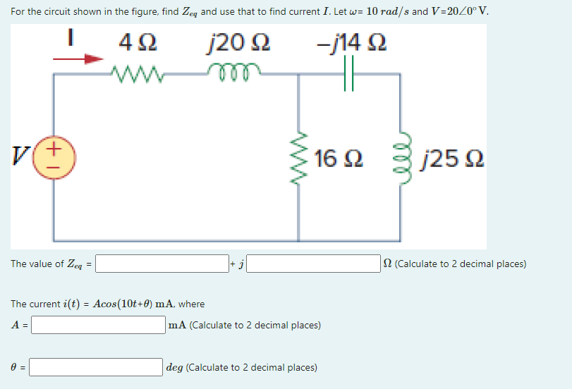 For The Circuit Shown In The Figure Find Zeq And Use That To Find