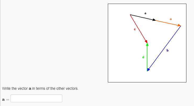 A Write The Vector A In Terms Of The Other Vectors A A B Write The ...