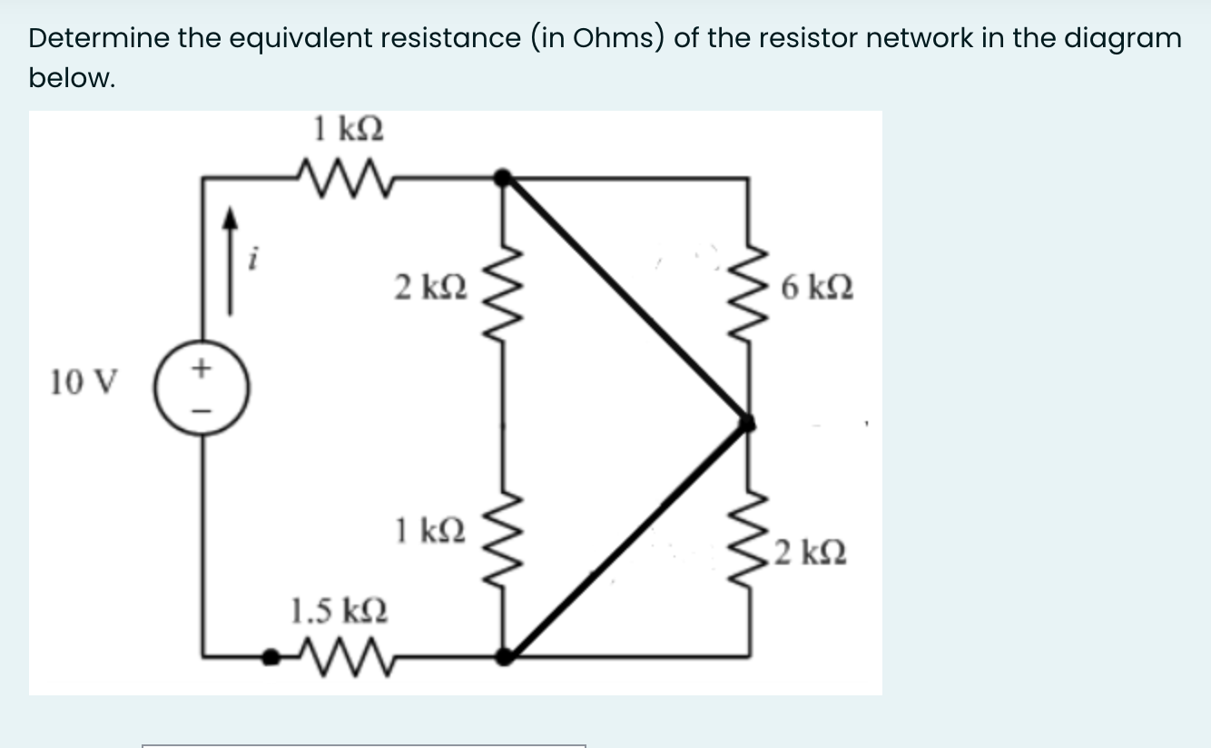 determine the equivalent resistance in ohms of the resistor network in