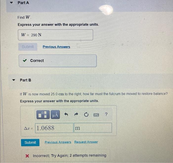 a uniform 255 n rod that is 180 m long carries a 225 n weight at its