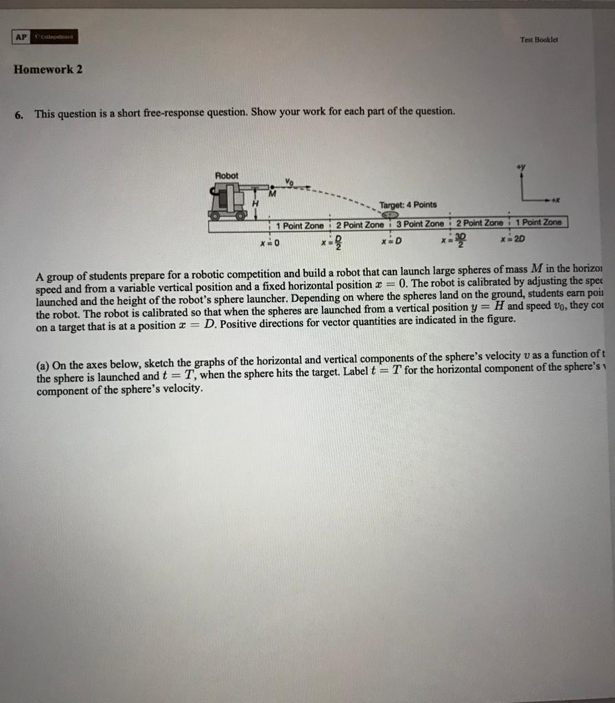 ap test bookle homework 2 4 a bowling pin is thrown vertically upward