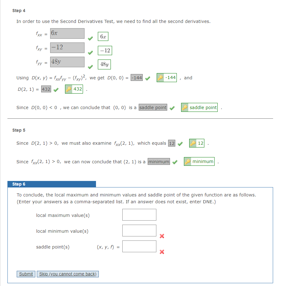 Find The Local Maximum And Minimum Values And Saddle Points Of The