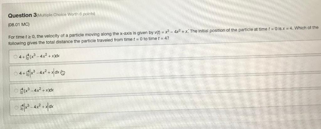 for-time-t-0-the-velocity-of-a-particle-moving-along-thexaxis-is-given