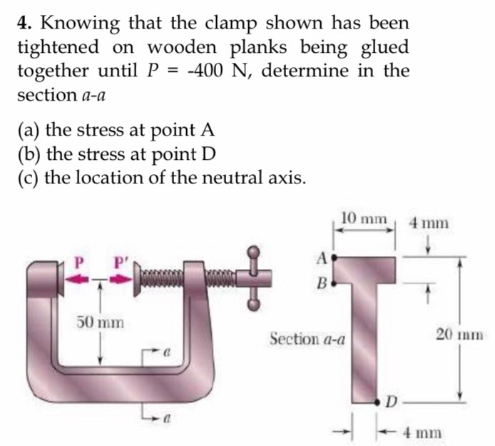 4 knowing that the clamp shown has been tightened on wooden planks