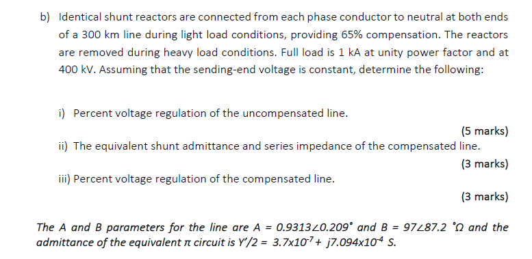 B Identical Shunt Reactors Are Connected From Each Phase Conductor To ...