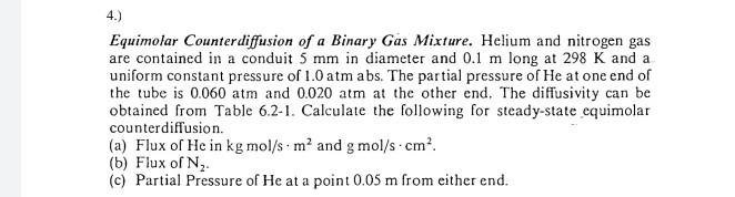 4 Equimolar Counterdiffusion Of A Binary Gas Mixture Helium And