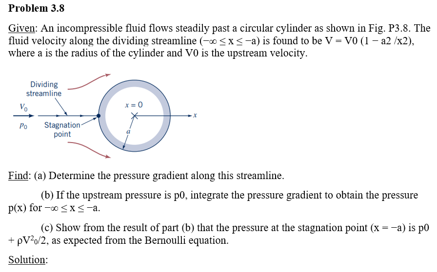 problem 38 given an fluid flows steadily past a circular