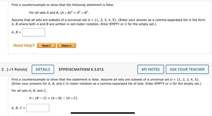 find-a-counterexample-to-show-that-the-following-statement-is-false-for