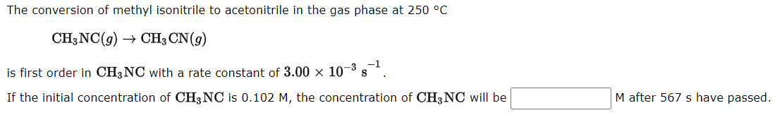 the conversion of methyl isonitrile to acetonitrile in the gas phase at ...