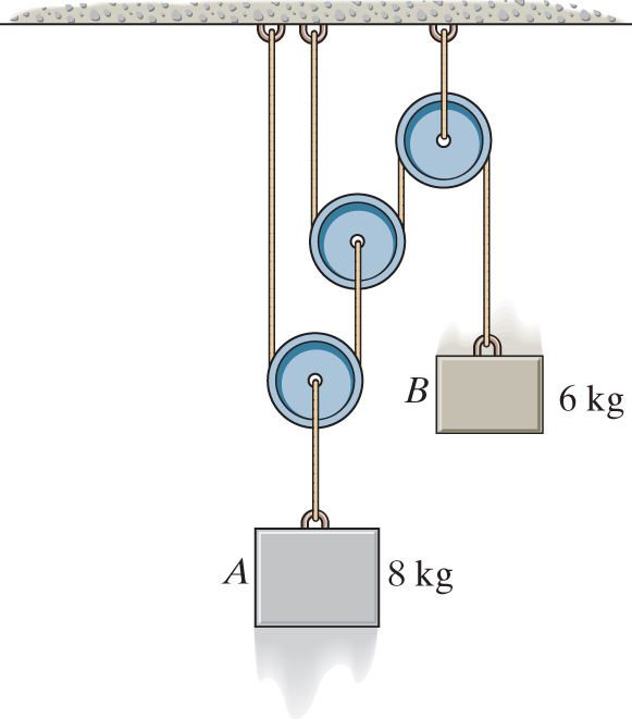 Determine The Tension Developed In The Cords Attached To Each Block And The Acc Studyx