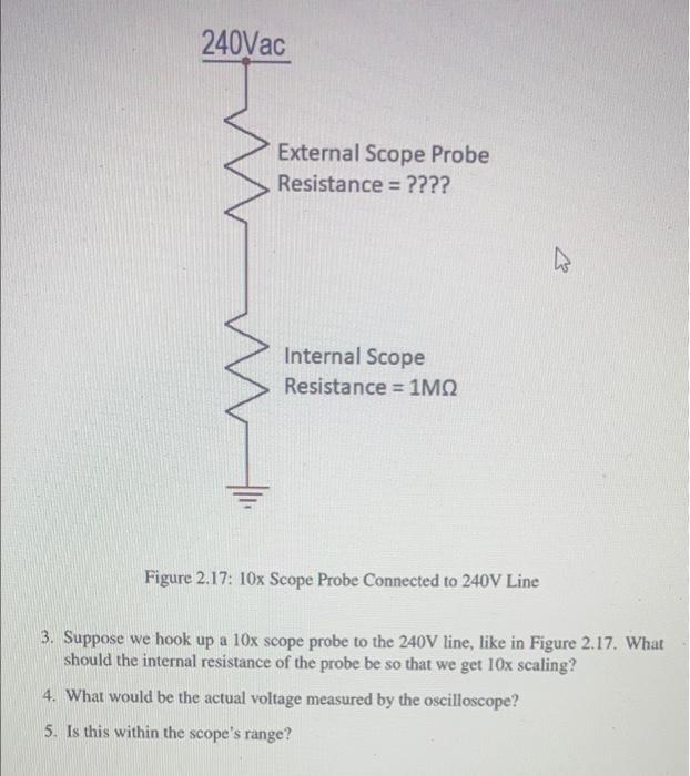240vac external scope probe resistance internal scope resistance 1mq