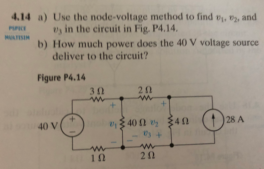 414 a use the nodevoltage method to find vy 2 and pspice in the circuit