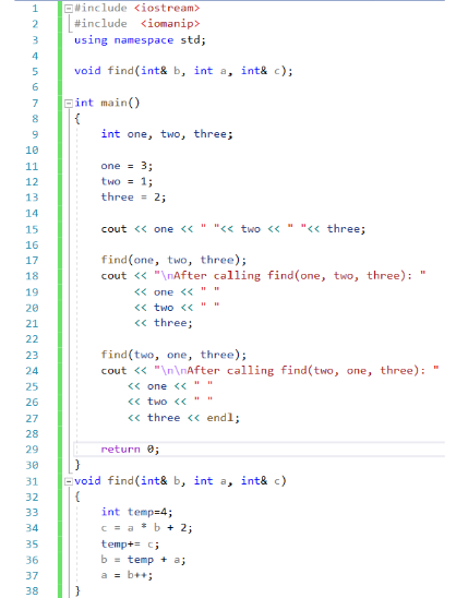 trace the following program by hand using table trace technique trace ...