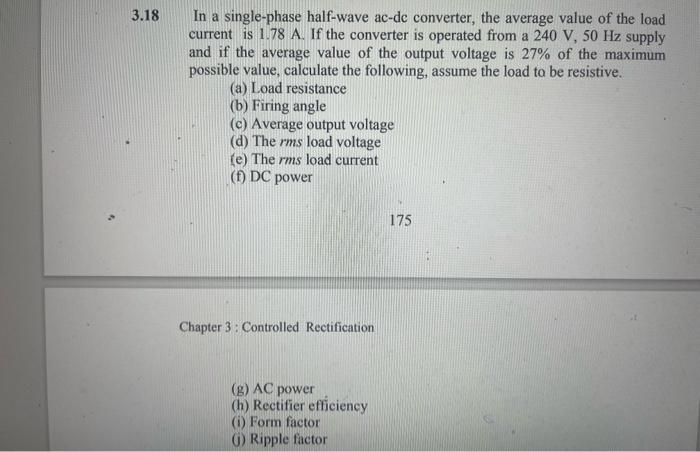 318-in-a-singlephase-halfwave-acdc-converter-the-average-value-of-the-load-curr-studyx