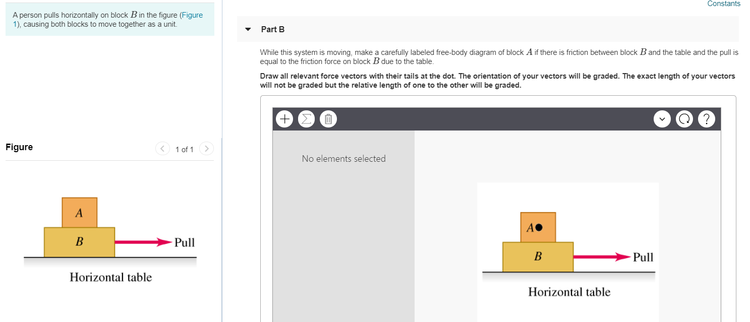 Constants A Person Pulls Horizontally On Block B In The Figure Figure 1 ...