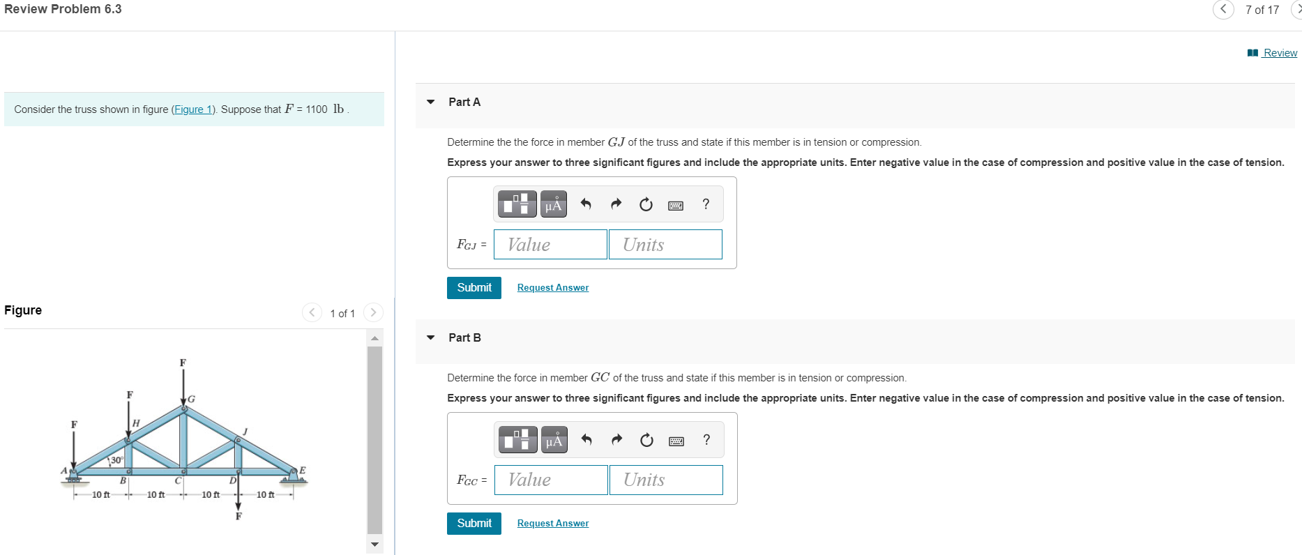 review problem 63 consider the truss shown in figure figure 1 suppose