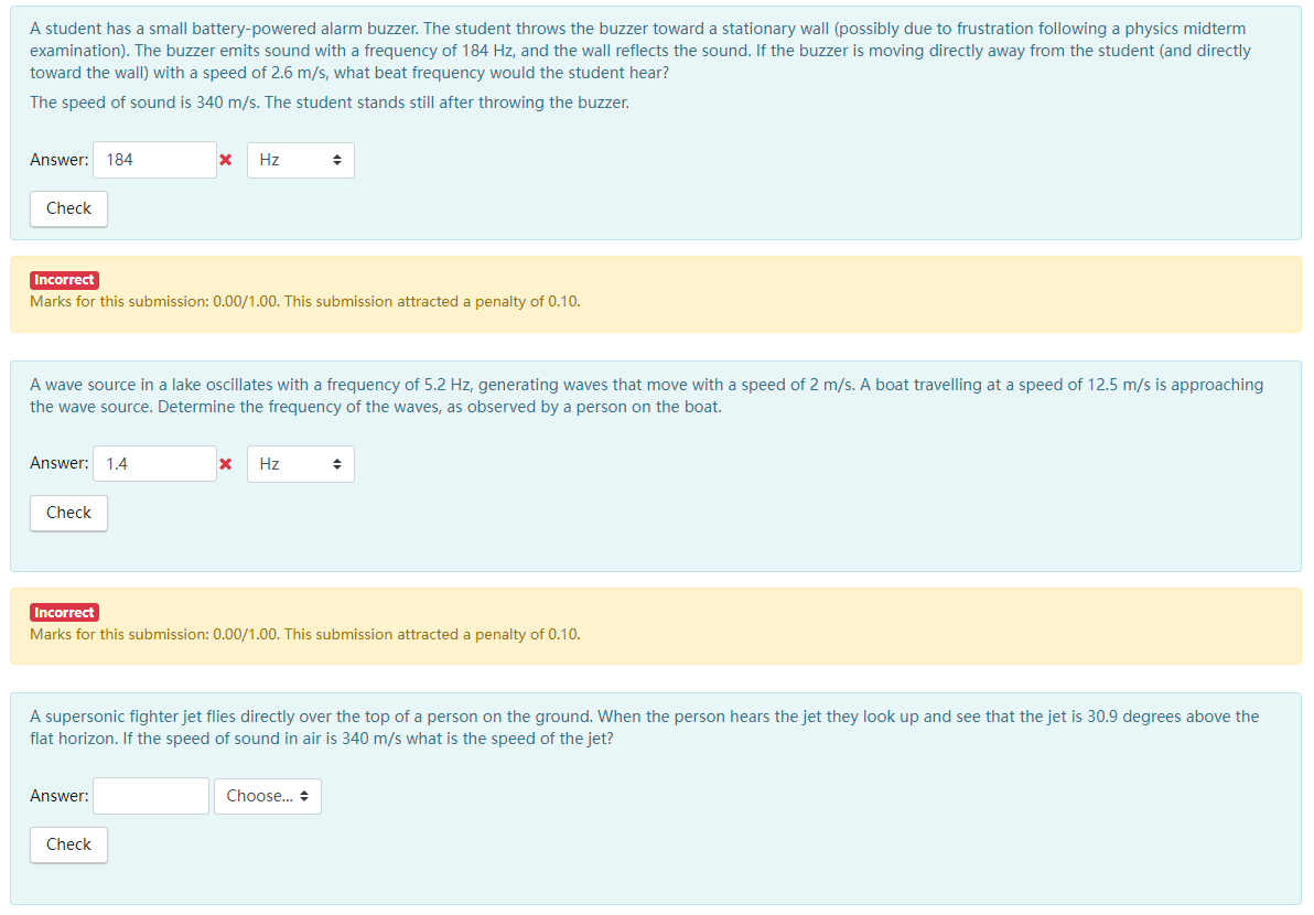 a student has a small batterypowered alarm buzzer the student throws