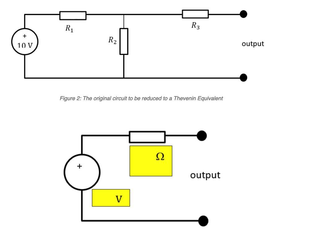 calculate the thevenin equivalent voltage v and thevenin equivalent