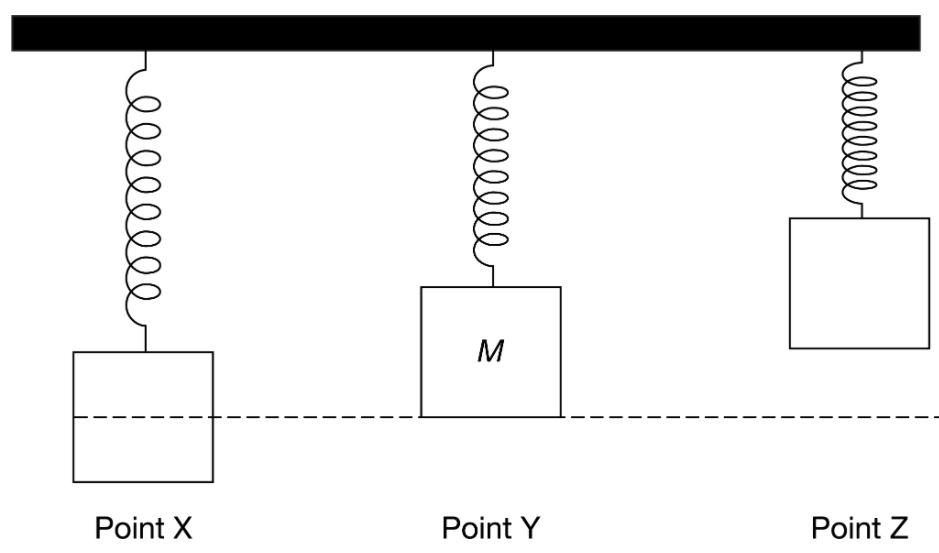 a student attaches a block of mass m to a vertical spring sothat the