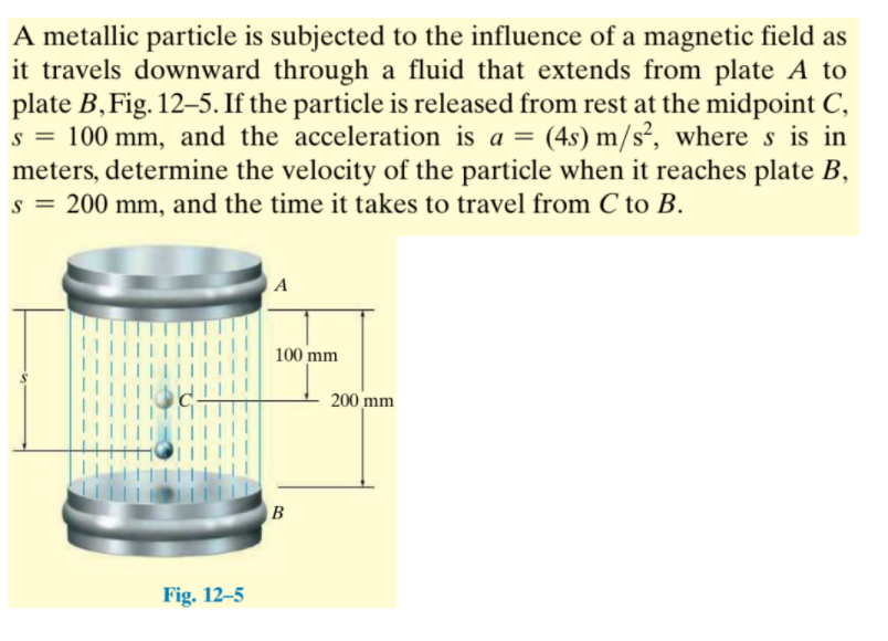 a metallic particle is subjected the influence field as it