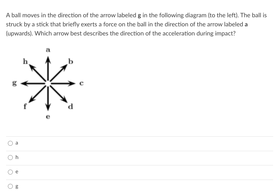 a-ball-moves-in-the-direction-of-the-arrow-labeled-g-in-the-following