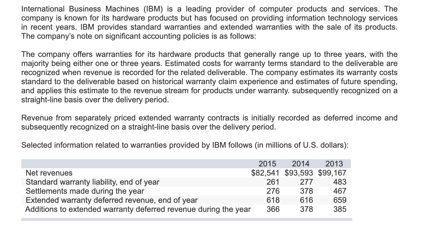 5a compute the extended warranty revenue recognized during 2014 and