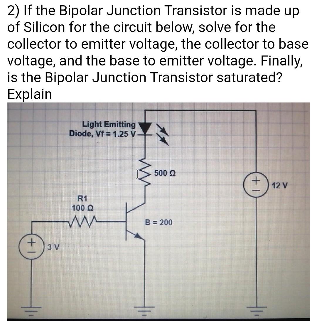 1 Construct A Dc Biasing Circuit For An Npn Silicon Transistor Which