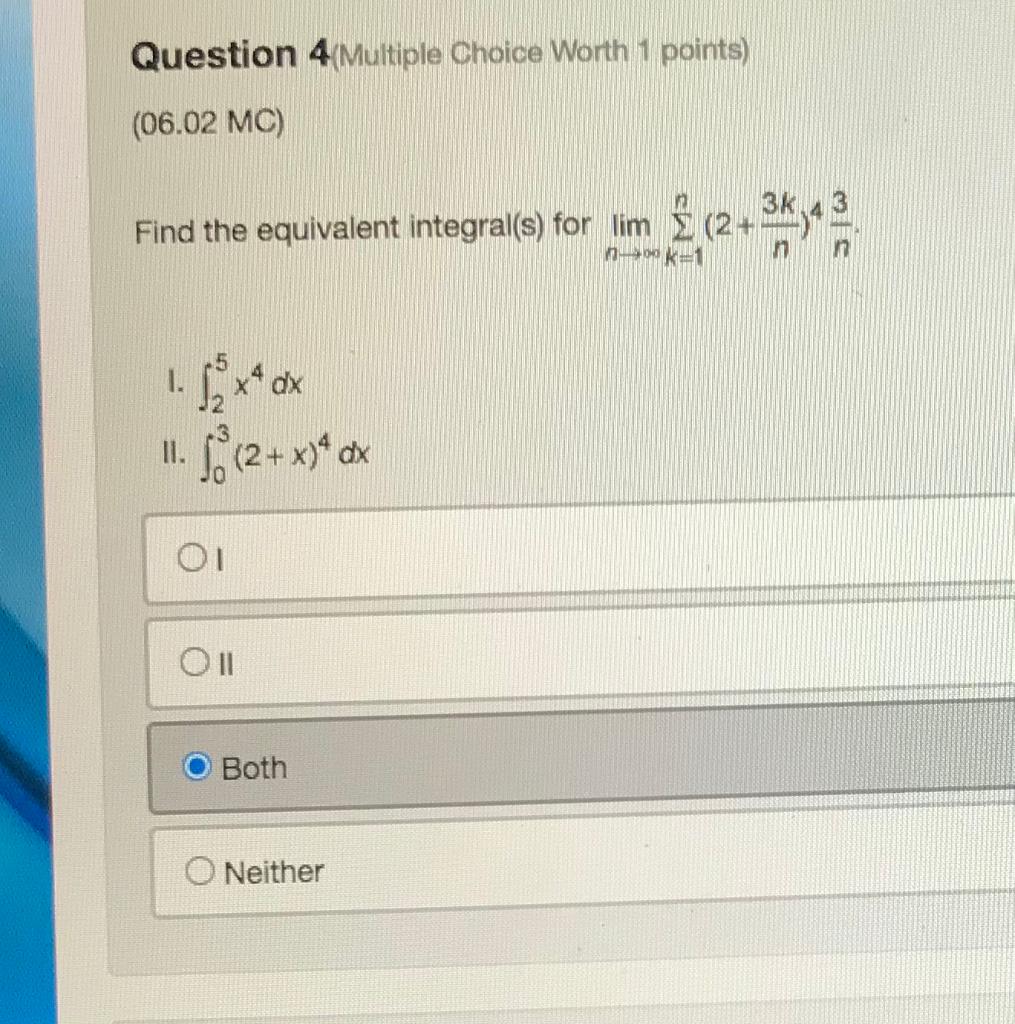 find-the-equivalent-integrals-for-the-limit-as-n-approachesinfinity-of