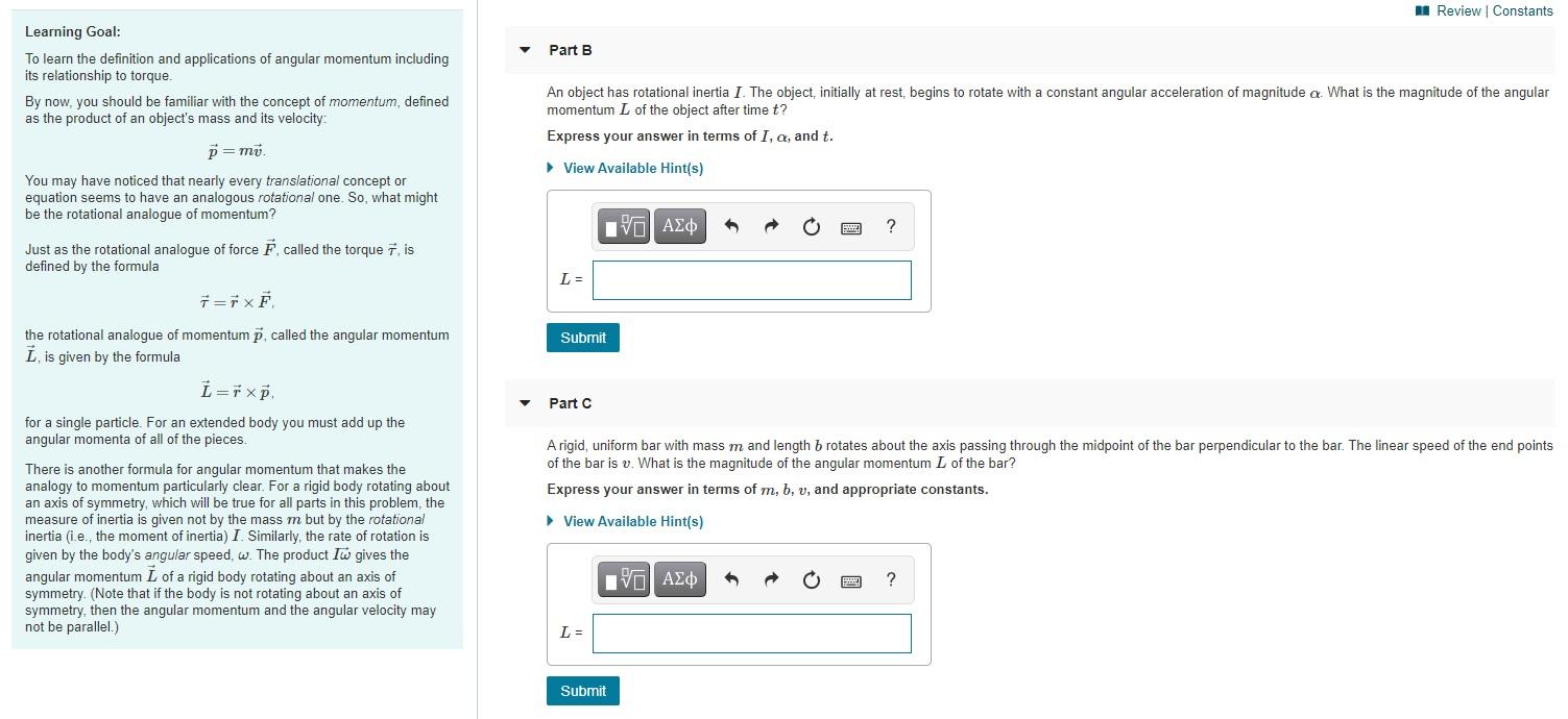 A Review Constants Part B Learning Goal To Learn The Definition And Application StudyX