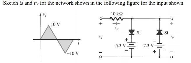 sketch ir and vo for the network shown in the following figure for the ...