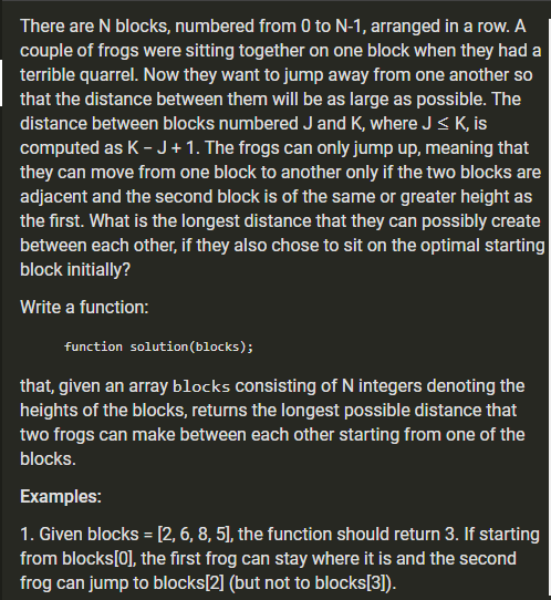 There Are N Blocks Numbered From 0 N1 Arranged In Row A Couple Frogs 